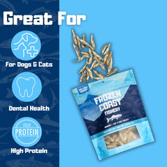 Frozen Coast Fishery minnow treats USA-made seal highlights quality and safety