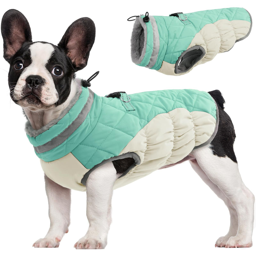 FUAMEY dog coat waterproof fabric closeup showing weather protection for outdoors