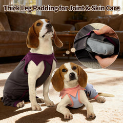 FUAMEY dog recovery suit zip-up closure emphasizes secure fit for healing