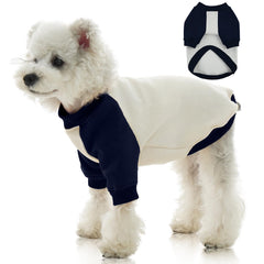 FUAMEY fleece lined blue dog sweatshirt delivers warm comfort for extra small dogs.