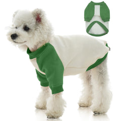 FUAMEY dog sweatshirt with plush fleece lining provides extra warmth on chilly days.