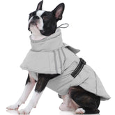 FUAMEY dog winter coat waterproof back view keeps your dog dry