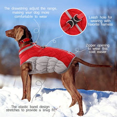 FUAMEY back-zip winter jacket with built-in harness for easy dressing