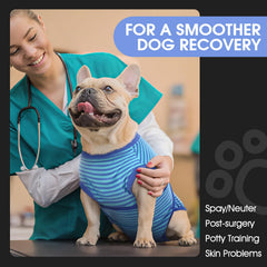 FUAMEY recovery suit enables use indoors or outdoors while keeping fur tidy.
