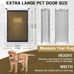 Fuelio XL dog door wall double flap emphasizes weather protection and energy efficiency