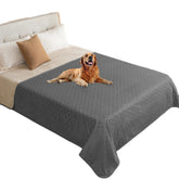fuguitex waterproof dog blanket cover 82x102 in dark grey beige protects furniture