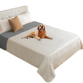 fuguitex waterproof dog blanket cover closeup shows dual waterproof coating for mess-resistance