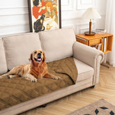 Fuguitex waterproof dog blanket front view protects furniture during playtime.