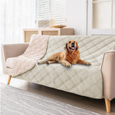 Fuguitex waterproof dog blanket folded shows dual-color protection and cozy barrier.