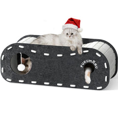 FUKUMARU cat bed upper bed lounge in grey offers a comfortable observation spot.
