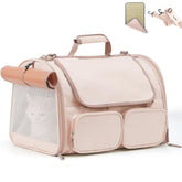 FUKUMARU cat carrier top view highlights compact under seat travel suitability