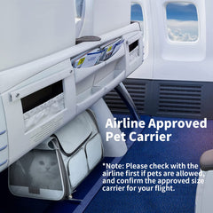 FUKUMARU cat carrier ventilated top enables breathability during travel.