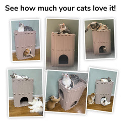 FUKUMARU Cat House warm felt privacy for stress-free downtime.