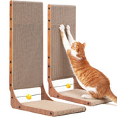 FUKUMARU Cat Scratcher two-pack on wall, space-saving vertical scratching