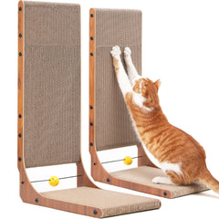 FUKUMARU Cat Scratcher two-pack on wall, space-saving vertical scratching