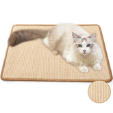 FUKUMARU Cat Scratcher Mat front view with natural sisal surface for durable scratching