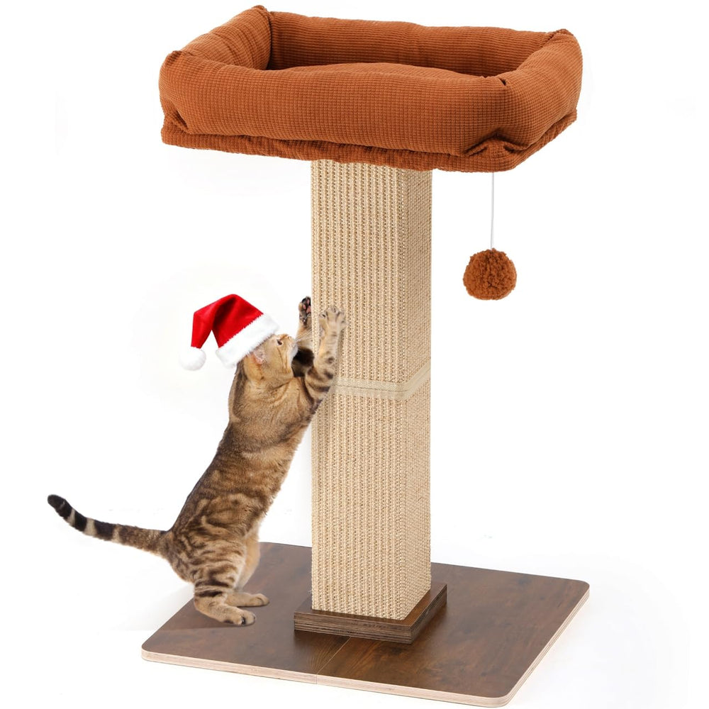 FUKUMARU cat scratching post with natural sisal texture for furniture protection.