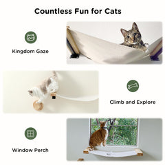 FUKUMARU cat wall perch lounge offers elevated resting space for cats