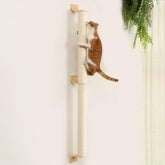 FUKUMARU Cat Wall Scratcher 60inch vertical offers tall scratching and climbing space.