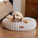 FUKUMARU dog bed camel gradient print for cozy, stylish lounging.