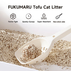 FUKUMARU tofu cat litter with apple wood pellets demonstrates natural deodorizing ingredients.