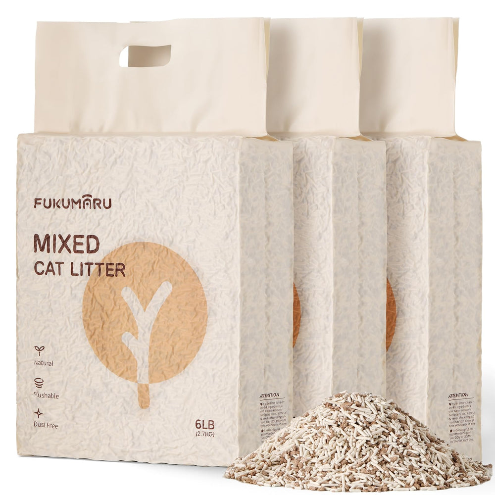 FUKUMARU tofu cat litter bag-front view highlights lightweight packaging for easy handling.