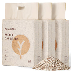 FUKUMARU tofu cat litter bag-front view highlights lightweight packaging for easy handling.