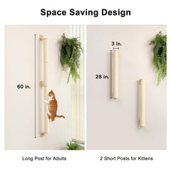 FUKUMARU Cat Wall Scratcher installation enables easy wall mounting for compact rooms.