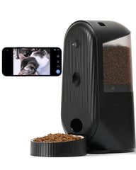 FUKUMARU automatic cat feeder front view showing compact home design.