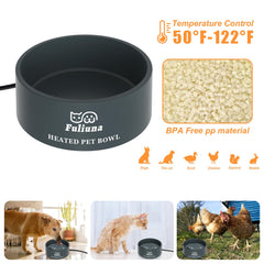 Fuliuna 108oz capacity bowl provides drinkable water for multiple pets
