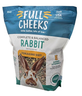 Full Cheeks foraging-diet pellets bag on counter for enrichment.