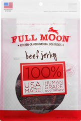 Full Moon Beef Jerky ingredient list shows simple, natural components.