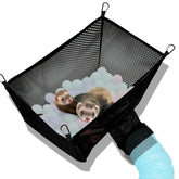 Fulue Ferret Ball Pit Hammock assembly demonstrates quick setup and secure cage mounting for play.