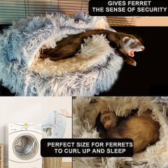 Fulue ferret cave gray half-covered design enhances security and warmth.