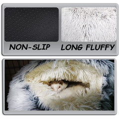 Fulue ferret cave gray easy-care bed washer-dryer friendly.