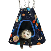 FULUE guinea pig hideout hammock outside view showing durable chew-resistant canvas