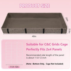 FunFurry 48x24 cage liner fits C&C cages and similar setups for tidy pet spaces.