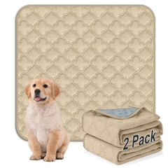 FunFurry washable dog pee pad 36x36 cream front view emphasizes coverage and softness