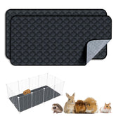 FunFurry washable guinea pig cage liner in dark grey for leakproof bedding.