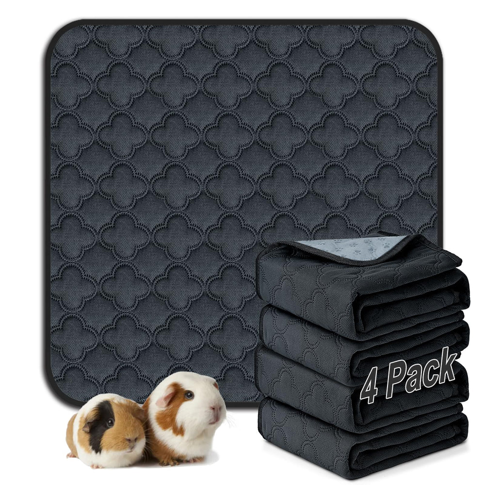 FunFurry washable guinea pig cage liner 4-pack displayed for easy cleaning and reuse.