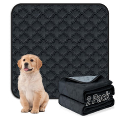 FunFurry washable pee pad in dark grey protects floors during crate training