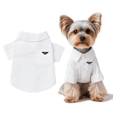 Fung Fay luxury dog shirt front pocket detail for wedding-ready style.