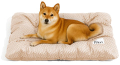 Funny Fuzzy 2-in-1 dog crate bed pad plush side for cozy warmth during naps