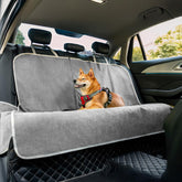 Funny Fuzzy dog car seat cover waterproof chenille protects upholstery from mud and drool.