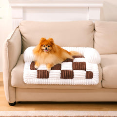 Funny Fuzzy soft-plush-top couch cover for cozy sofa protection.