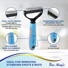 Fur Magic stainless steel blades delivering precise, gentle coat grooming