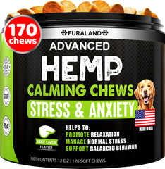 FURALAND hemp calming chews packaging signals anxiety support