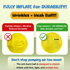 Furdo 30in Herding Ball closeup nylon cover showing durability for tough play.