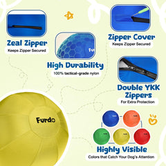 Furdo 30in Herding Ball inflated, perfect large-dog size for herding-inspired fun.