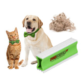 FurDozer Green 3-in-1 squeegee blades close-up for multi-surface pet hair removal.